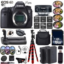 Canon EOS 6D DSLR Camera with 24mm f/2.8 STM Lens Bundle