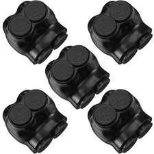 5 Pcs Insulated Multi Cable Connectors 2 Port Single Entry Splice Electrical Pow