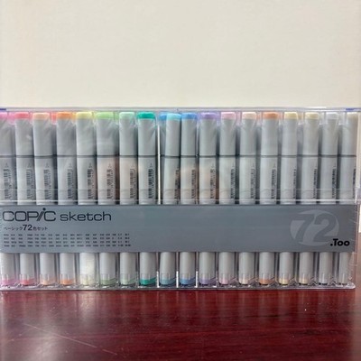 Copic Sketch Basic 72 Color Set Professional Dual Tip Art Markers