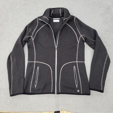 Columbia Omni-Shield Fleece Jacket Womens Medium Black Full Zip Pockets