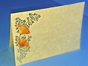 VINTAGE card 4.9" x 7 "open - 4.9"x 3.5" folded Beige - 50 SHEETS/ PACK