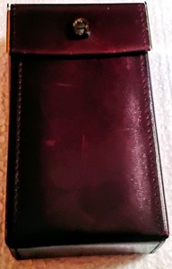 Vintage Etienne Aigner Cigarette Case Oxblood Red Leather Excellent Condition