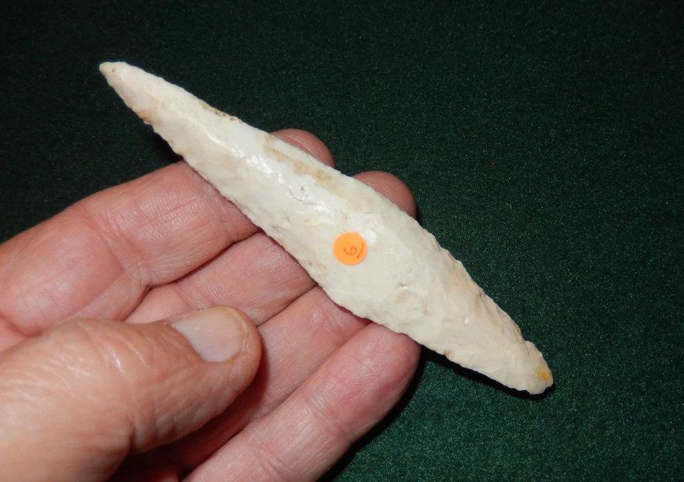 *HERMOSO CUCHILLO HARAHEY BURLINGTON CHERT* ENCONTRADO EN KANSAS CON CERTIFICADO DE AUTENTICIDAD JIM BENNETT C996 Foto 3 de 4