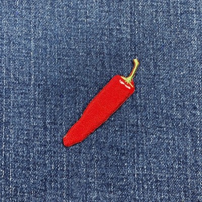 Red Chili Pepper Applique Patch - Embroidered Cooking Badge 2.5'' (Iron On)