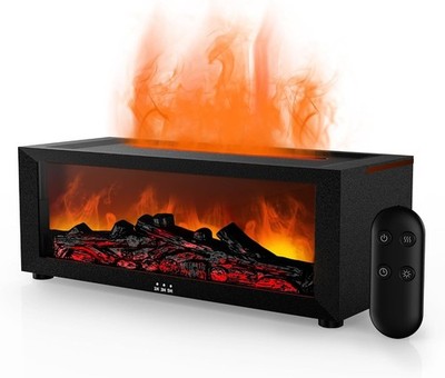 Fireplace Flame Air Diffuser Humidifier,7 Colors Aromatherapy Essential Oil D...