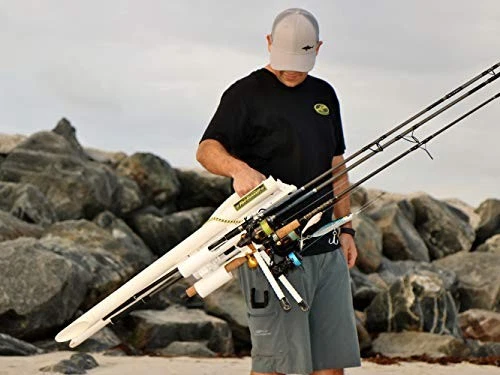  Estante para caña de pescar - Express 3 portacañas de pescar - blanco  Foto 3 de 4