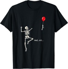 Skeleton Lost Balloon Retro Funny Saying Halloween T-Shirt