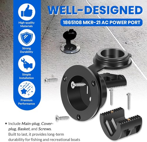 MKR-21 AC Power Port 1865108 for Minn Kota Onboard Chargers - Foto 6 di 9