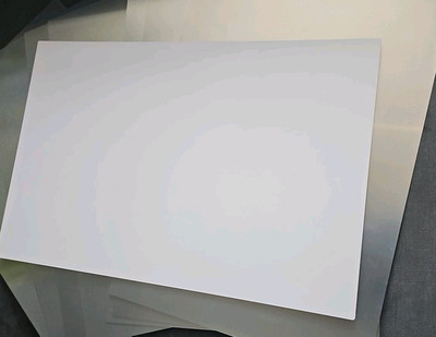 CHROMA LUXE (9er Pack) 23,6''x15,7'' (60cmx40cm) Aluminiumplatte Chrom Hochglanz Weiß