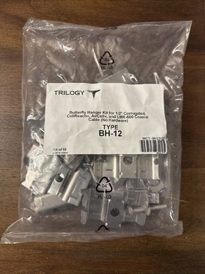 Butterfly Hangers for 1/2'' Corrugated Coaxial Cable BH-12 SST, Set of 10 Trilogy