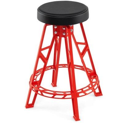 28 Inch Swivel Shop Stool w/Round Padded Seat for Work Shop and Auto Repair