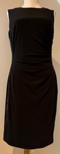 CHAPS Womens Black Evening Occasion Sequin Detail Dress - Sz Medium