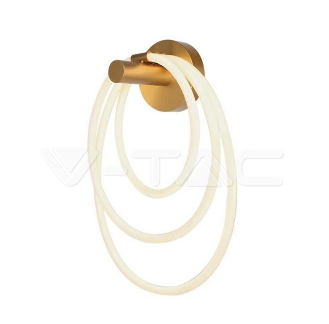 Applique LED V-Tac VT-7927 37W | Struttura Oro e Silicone 3000K