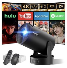 Mini Projector with WiFi 6 and Bluetooth 5.4 Support 4K 1080P Auto Keystone 11