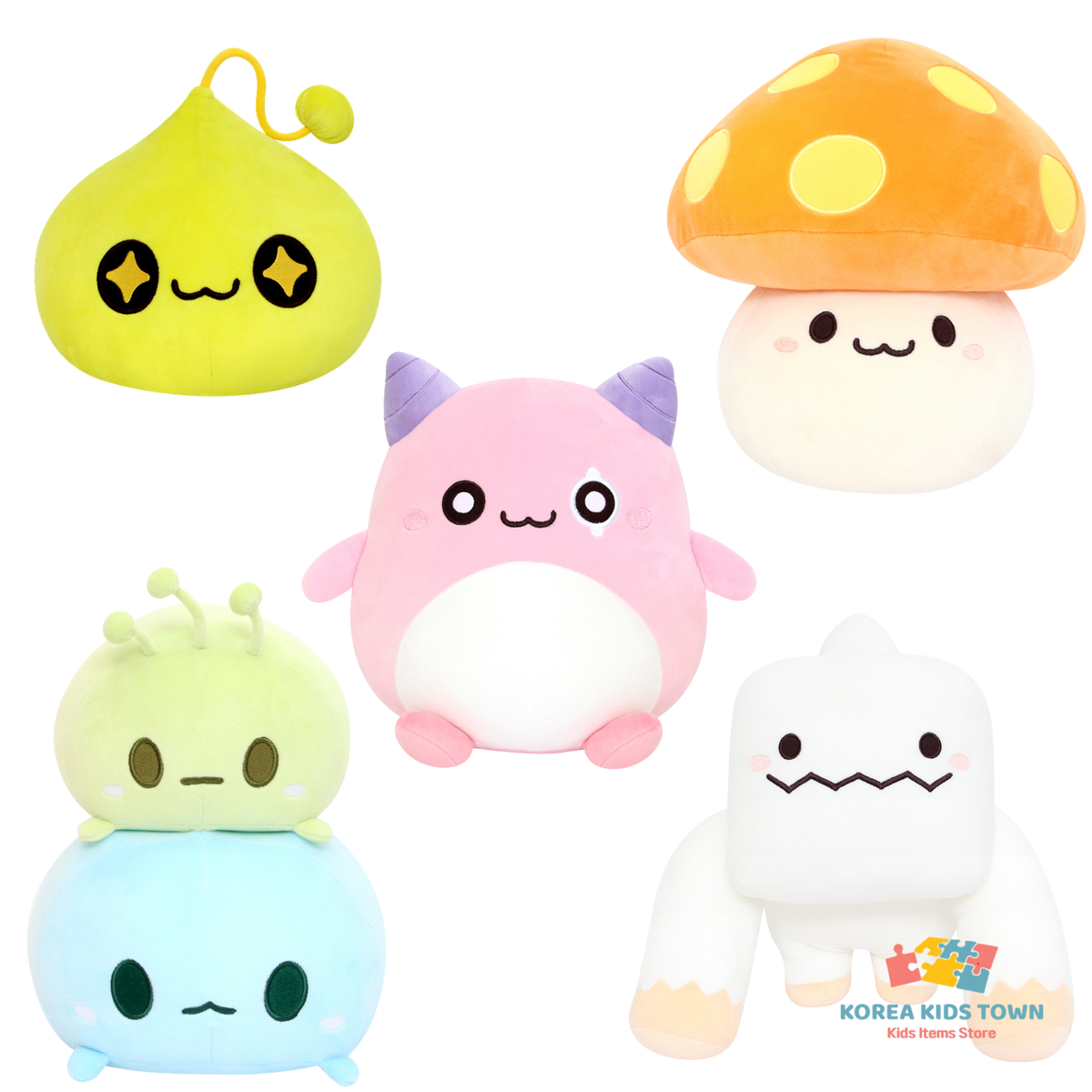 MapleStory Official Soft Plush Doll 5 Types - Pink Bean Orange