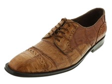Men Cognac Oxford Shoe Genuine Crocodile Skin Zapato Size 7.5, 8, 10, 11.5, 12.5