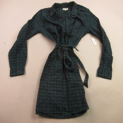 Goodthreads Dress Womens Medium Long Sleeve Button Front Lightweight Casual
