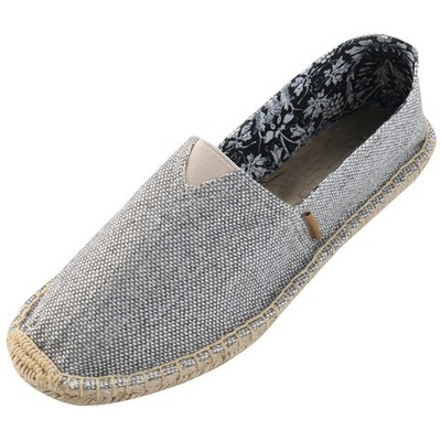 Pureness, flache Espadrilles aus Chambray mit kleinem Logo Herren grau 41 EU