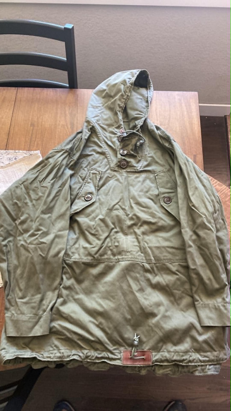 Original  1943 US Army M-43 M1943 Mountain Ski Parka Smock 10th Mountain LARGE