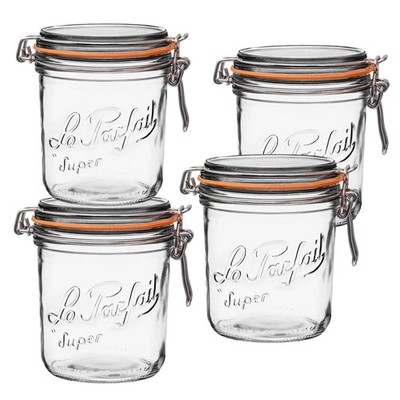 Super Terrine 750mL (24oz) Zero Waste Eco-Friendly Glass Canning Jars, Airtig...