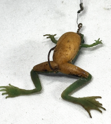 antique fishing lures frogs Vintage Pflueger Fisherman Repainted Conrad Frog Lure For Sale mainly its ability to Stay at the Surface and Hover over Extreme Cover for ultimate success cast after cast What is the identity of