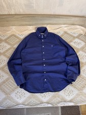 Vivienne Westwood Orb Logo Long Sleeve Shirt Button Up Mens Size L Blue