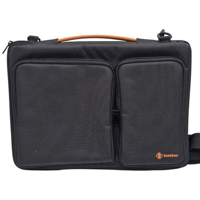 Tomtoc Laptop Shoulder Bag With Adjustable Strap & Multiple Pockets For Storage