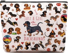 Dachshund Gifts for Women Makeup Bag, Birthday Dachshunds