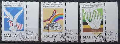 1984 Malta 10 Jahre Republik Malta komplette Serie FDC/US