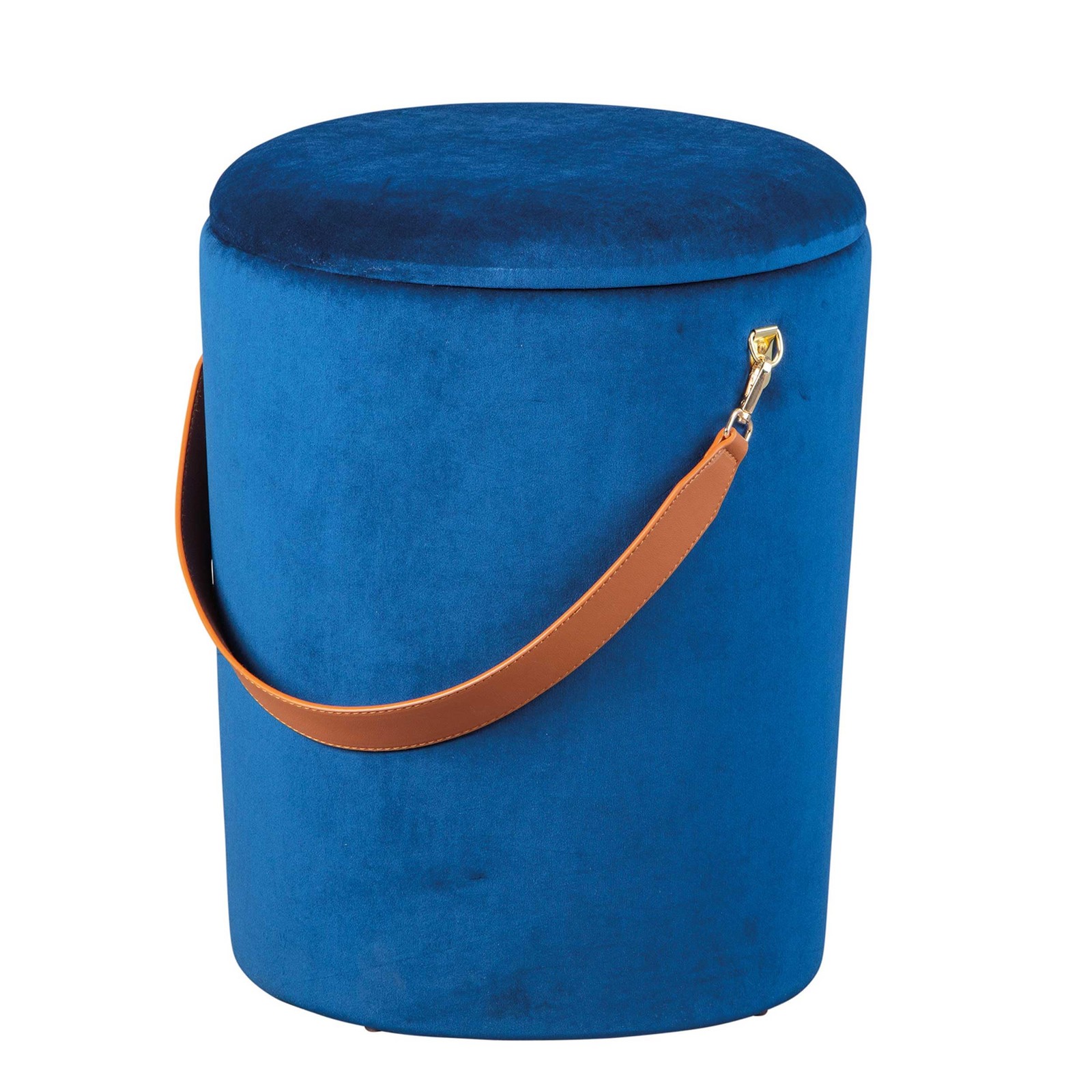 Tabouret à linge rond en velours, seau de rangement multifonctionnel