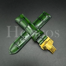 18 20 22 MM Leather Alligator Vintage Watch Strap Band Clasp Fits for Seiko GN