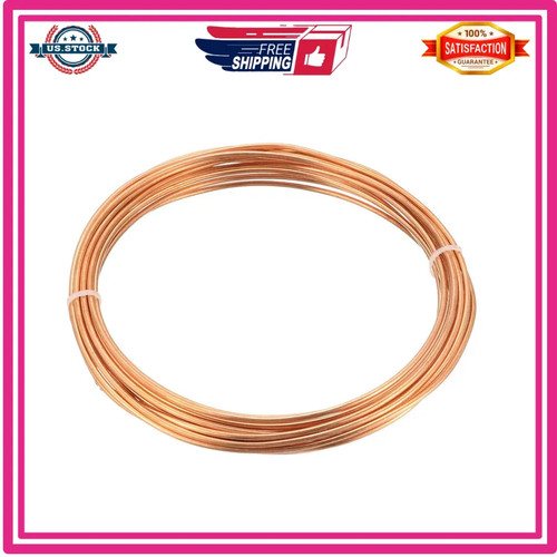 Uxcell 1/16in OD x 1/32in ID Soft Copper Refrigeration Tubing Coil 6.5 Ft