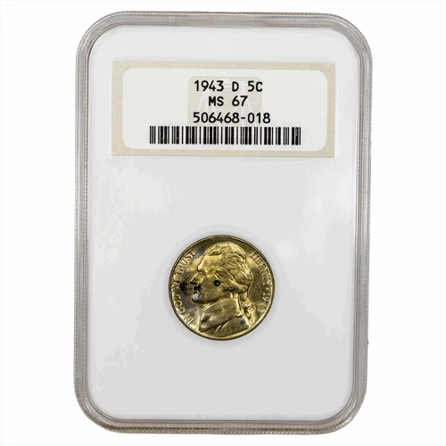 1943D Jefferson War Nickel NGC MS 67