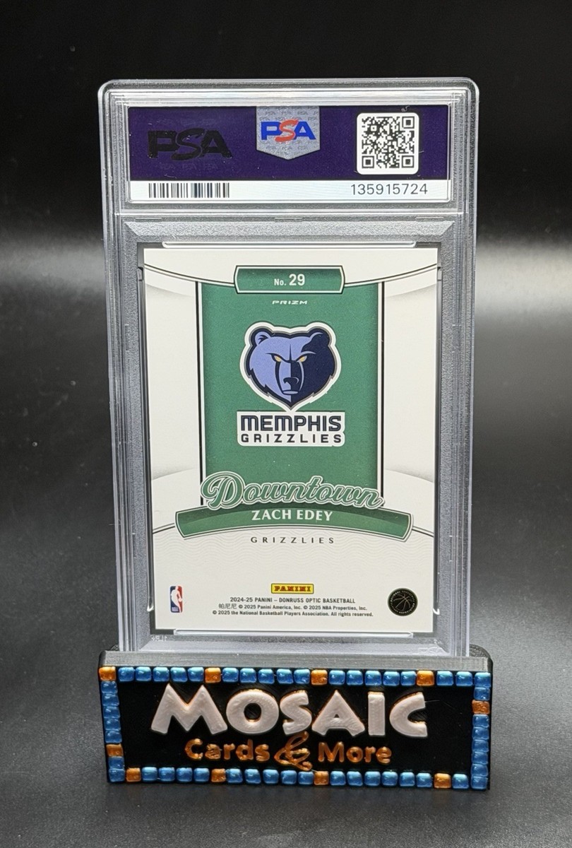 2024-25 Panini Donruss Optic PSA 10 GEM MT Zach Edey Downtown