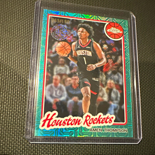 Topps 2025-26 Amen Thompson Rockets 1980-81 Chrome Silver Pack TC-AT /199