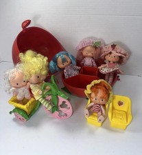 Vintage Strawberry Shortcake Doll Lot Carrying Case 1980s Bike Tricycle