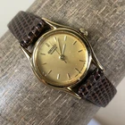 Vintage Seiko Women 2Y01-0A19 Dress Brown Leather Quartz Analog 20mm Watch 6"