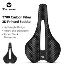 WEST BIKING 3D Printed Bicycle Saddle Hollow Racing MTB Road Bike Seat Cushion