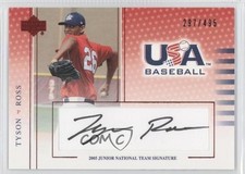 2005 USA Baseball Junior National Team Signatures Black Ink Tyson Ross Auto 4p7