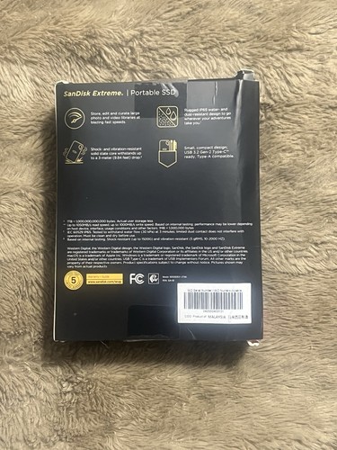 SANDISK EXTREME PORTABLE SSD 2TB Factory Sealed - Afbeelding 2 van 2