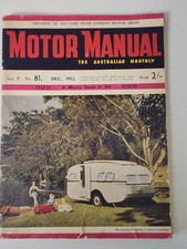 Motor Manual Dec 1952 Australian Monthly London Motor Show 1953 Cars