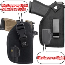 Tactical Pistol Belt Holster for Tactical Gun with Laser/Light Concealed Carry