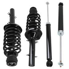 4pcs Front & Rear Struts w/Coil Spring Assembly For Volkswagen Jetta City 07-09