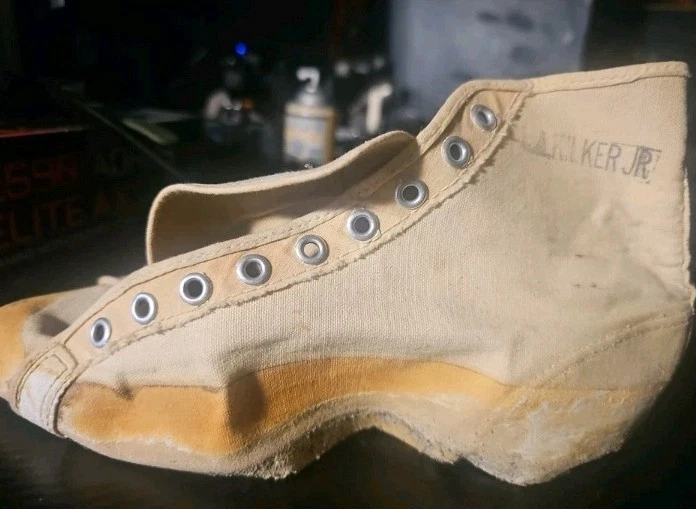 Tenis de baloncesto de lona negros Keds de colección de la década de 1930 zapatos de gimnasio talla 8,5 en zig-zag Foto 3 de 4