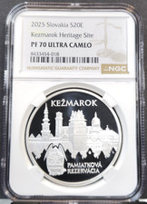 2025 SLOVAKIA SILVER 20 EURO KEZMAROK HERITAGE SITE NGC PF 70 ULTRA CAMEO RARE
