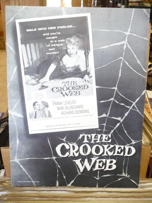 THE CROOKED WEB, orig uncut 8pg prbk [Frank Lovejoy, Mari Blamchard] - 1955