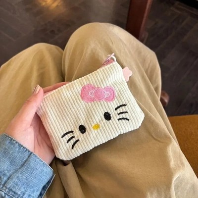 Sanrio Hello Kitty Cute Coin Purse Kawaii Small Zipper Wallet for Girls