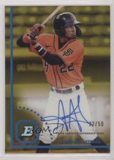 2022 Bowman Heritage Gold Refractor 32/50 Aeverson Arteaga #CPA-AA Auto 1p5