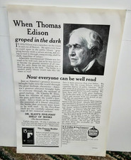 Vintage 1929 Ad Harvard Classics Library – Thomas Edison Portrait
