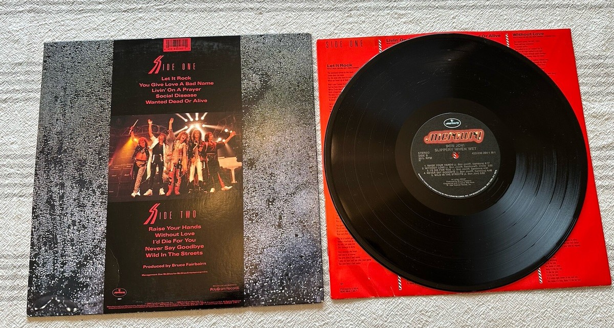 Bon Jovi Slippery When Wet - Mercury 1986 Vinyl LP 830 264 1